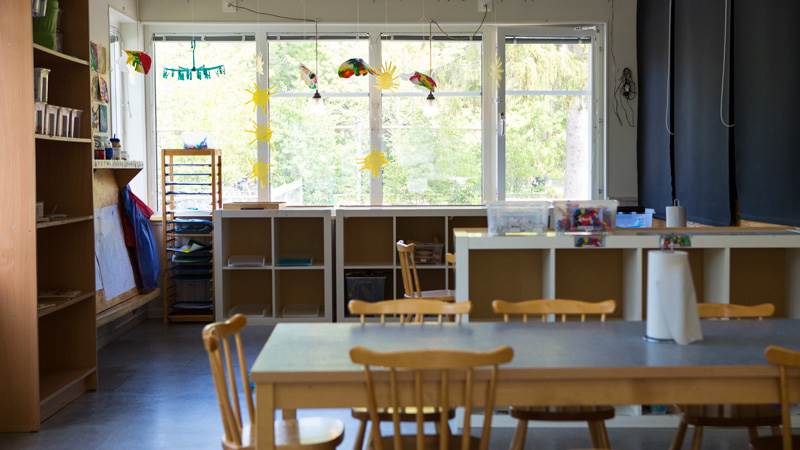 Matsalen på förskolan.